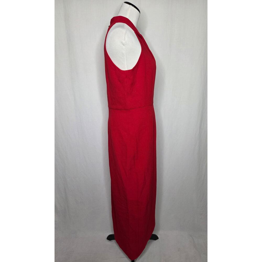 julia jordan Knot-Neck Tulip-Hem Midi Dress Red NWT Size 8 - Picture 6 of 10